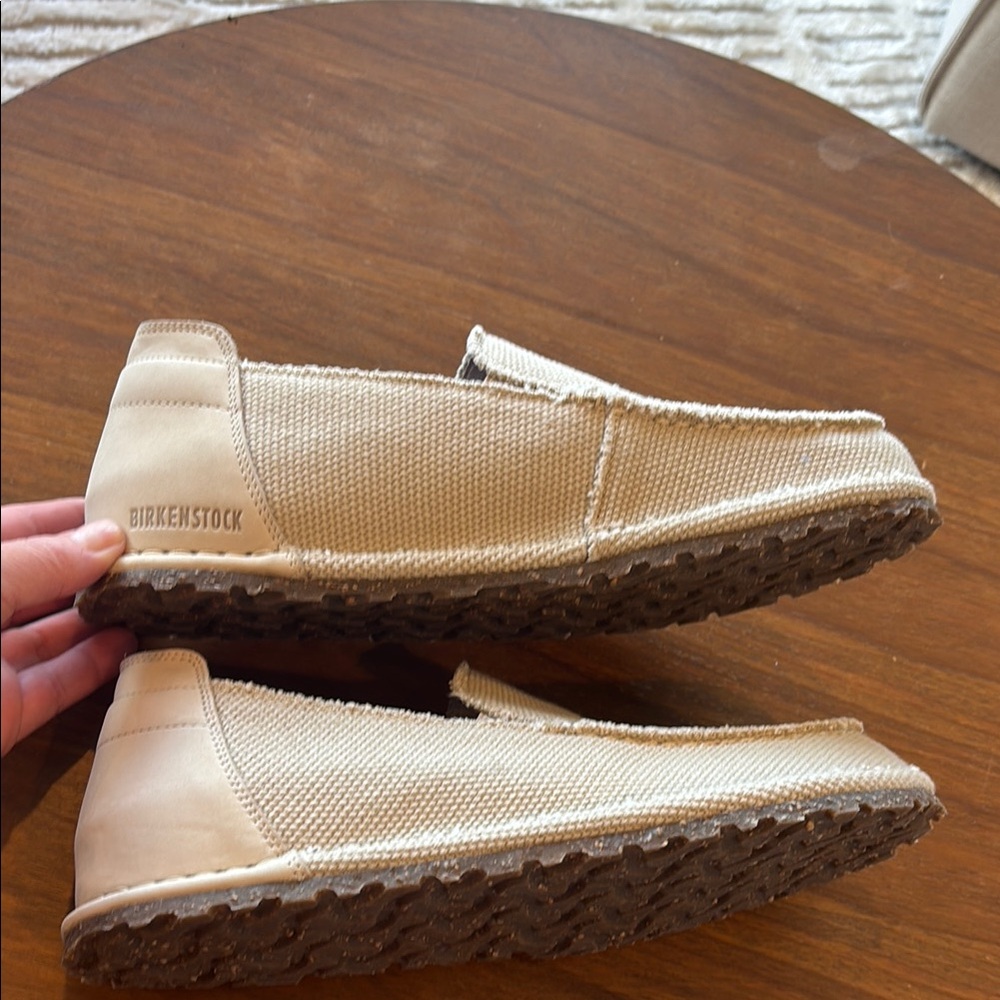 NWOT Birkenstock Utti Textile Light Tan Slip-On Loafers 42 - Picture 3 of 6